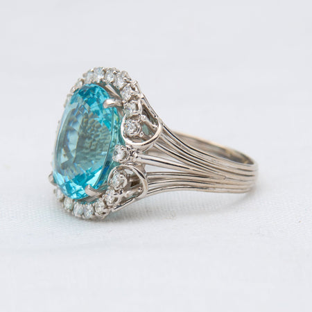 Aquamarine Cocktail Ring - McTeigue Since 1895