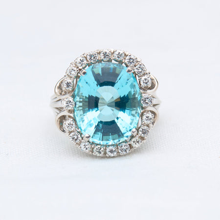 Aquamarine Cocktail Ring - McTeigue Since 1895