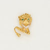 Diamond and Emerald Lion Brooch - McTeigue Since 1895