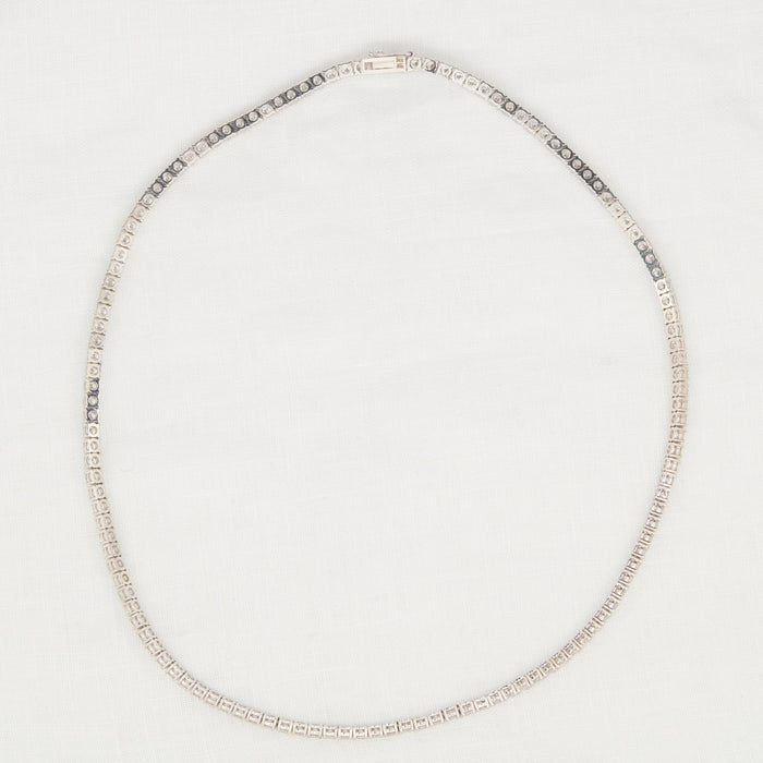 Diamond and Platinum Line Necklace - McTeigue Since 1895