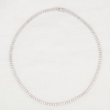 Diamond and Platinum Line Necklace - McTeigue Since 1895