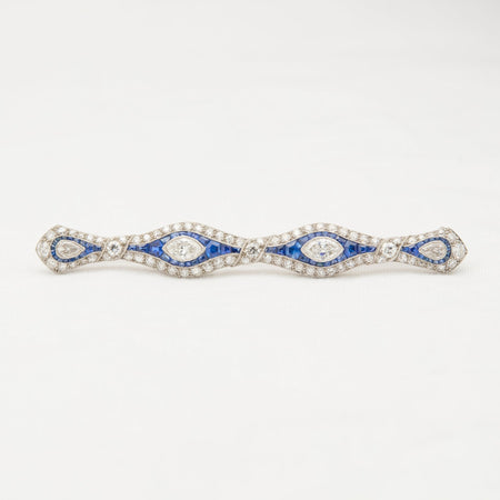 Diamond and Sapphire Brooch - McTeigue Since 1895