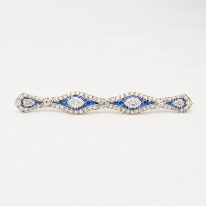 Diamond and Sapphire Brooch - McTeigue Since 1895