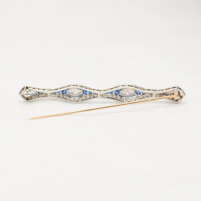 Diamond and Sapphire Brooch - McTeigue Since 1895