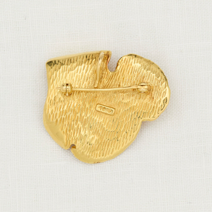 Diamond and Yellow Gold Frog Pin - McTeigue Since 1895