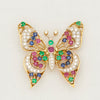 Diamond Colorful YG butterfly Pin - McTeigue Since 1895