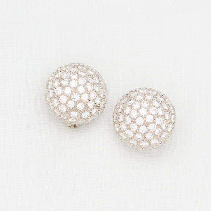 Diamond Dome Earrings - McTeigue Since 1895