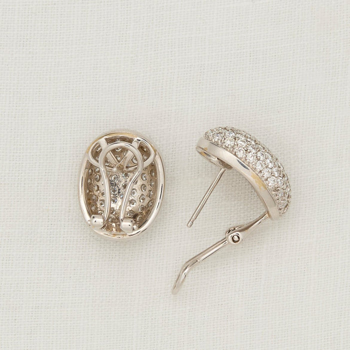 Diamond Pave Huggie Earrings - McTeigue Since 1895