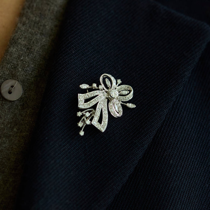 Diamond Ribbon Pin - McTeigue Since 1895