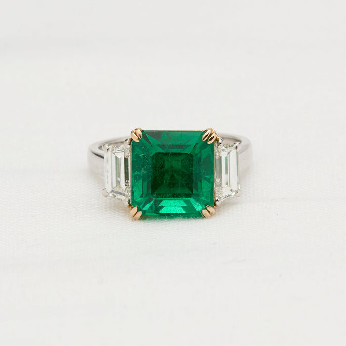 Emerald and Diamond Ring - McTeigue Since 1895