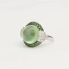 Green Moonstone and Diamond Ring - McTeigue Since 1895