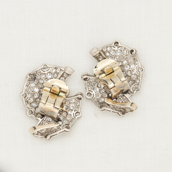 Lacloche Diamond and Platinum Earrings - McTeigue Since 1895