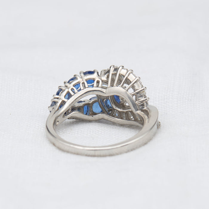 Oscar Heyman Brothers Diamond & Sapphire Ring - McTeigue Since 1895