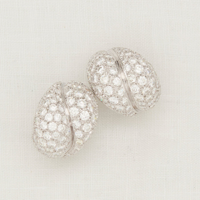 Pave Diamond Earrings - McTeigue Since 1895