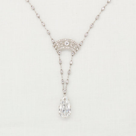 Pear Shaped Diamond Victorian Necklace - McTeigue Since 1895