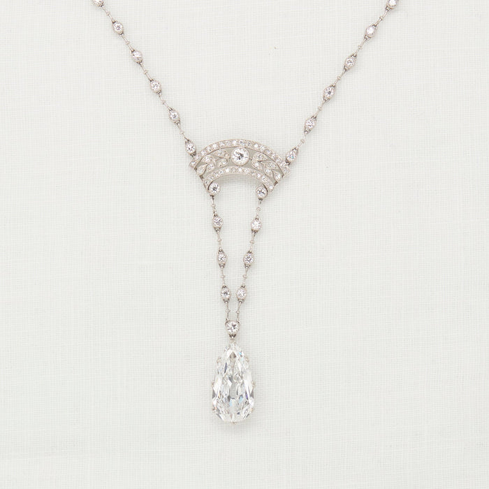Pear Shaped Diamond Victorian Necklace - McTeigue Since 1895