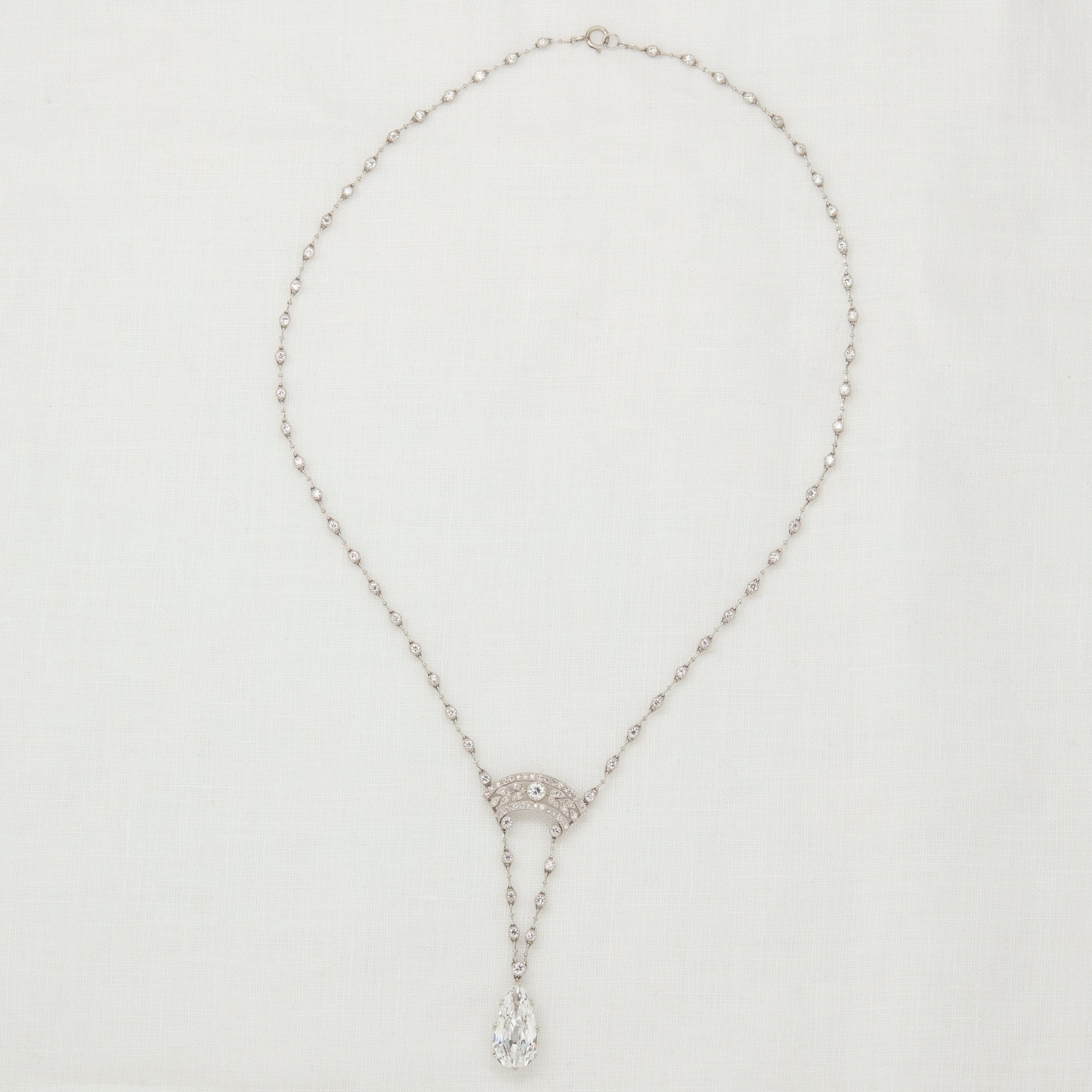 Pear Shaped Diamond Victorian Necklace - McTeigue Since 1895