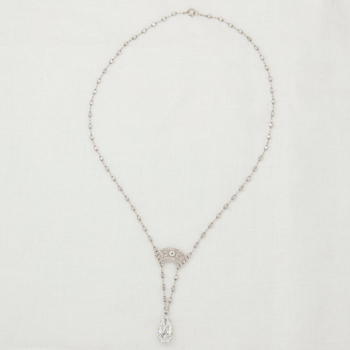 Pear Shaped Diamond Victorian Necklace - McTeigue Since 1895