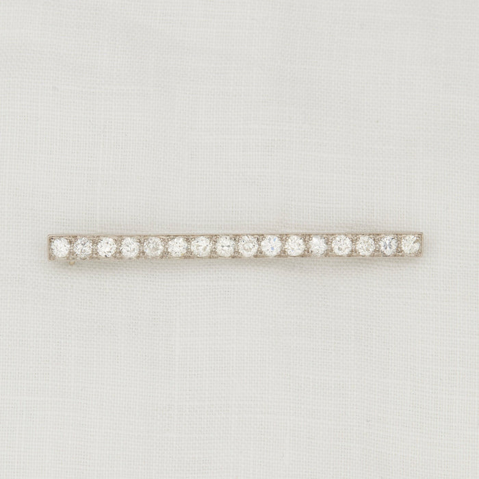 Platinum and Diamond Bar Pin - McTeigue Since 1895