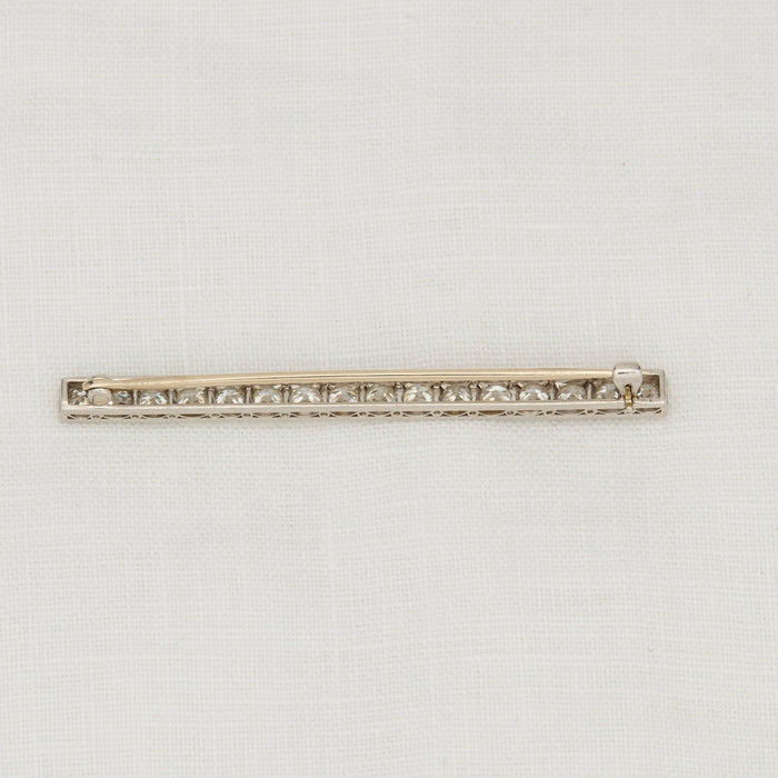 Platinum and Diamond Bar Pin - McTeigue Since 1895