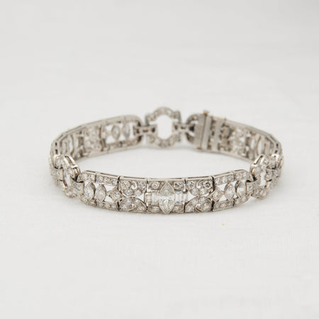 Platinum and Diamond Deco Bracelet - McTeigue Since 1895