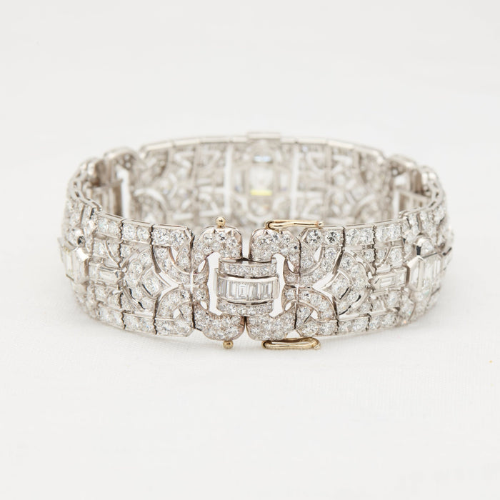 Platinum and Diamond Deco Bracelet - McTeigue Since 1895