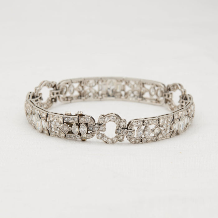 Platinum and Diamond Deco Bracelet - McTeigue Since 1895