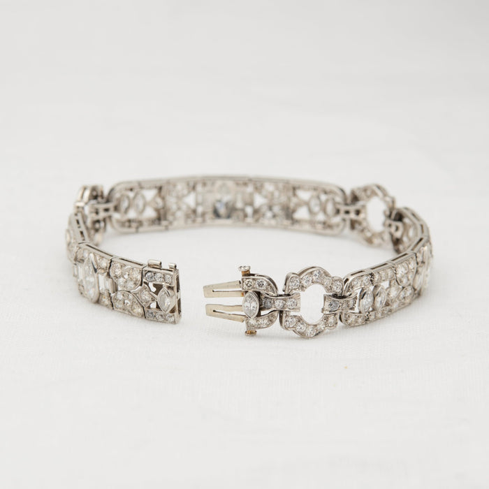 Platinum and Diamond Deco Bracelet - McTeigue Since 1895