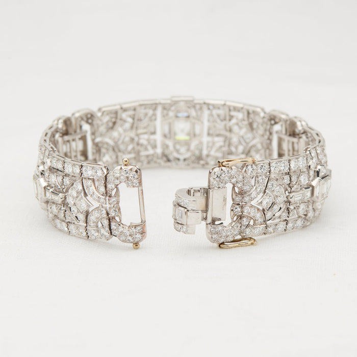 Platinum and Diamond Deco Bracelet - McTeigue Since 1895