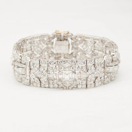 Platinum and Diamond Deco Bracelet - McTeigue Since 1895