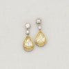 Platinum and Yellow Diamond Earrings - McTeigue Since 1895