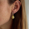 Platinum and Yellow Diamond Earrings - McTeigue Since 1895