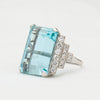 Platinum Aqua & Diamond Ring - McTeigue Since 1895