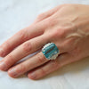 Platinum Aqua & Diamond Ring - McTeigue Since 1895