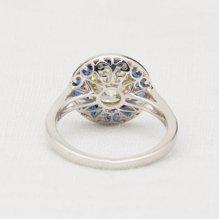 Platinum, Diamond and Sapphire Ring - McTeigue Since 1895