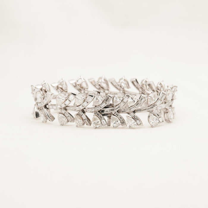 Platinum Diamond "Branch" Bracelet - McTeigue Since 1895