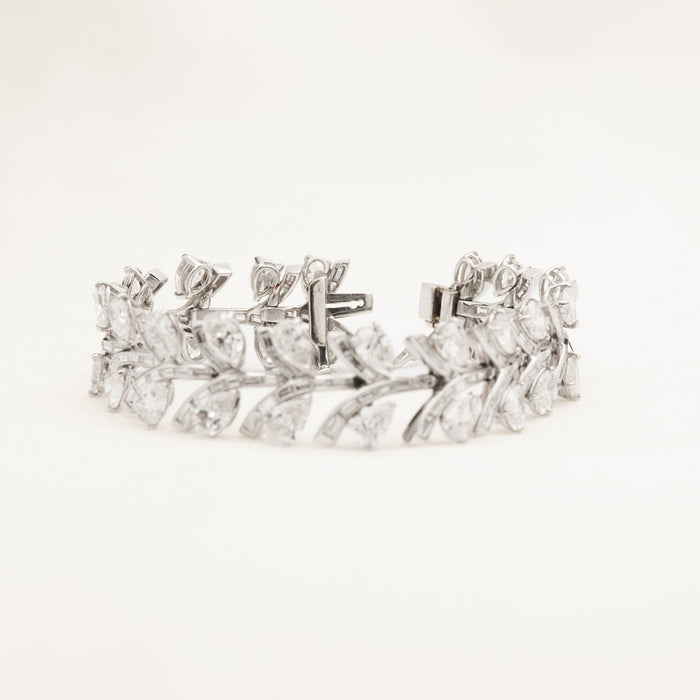 Platinum Diamond "Branch" Bracelet - McTeigue Since 1895