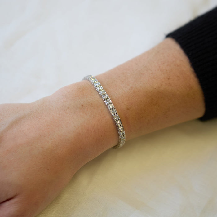 Platinum Diamond Line Bracelet - McTeigue Since 1895