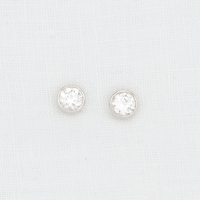 Platinum Diamond Stud Earrings - McTeigue Since 1895