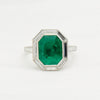 Platinum, Emerald and Diamond Ring - McTeigue Since 1895