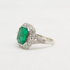 Platinum Emerald and Diamond Ring - McTeigue Since 1895