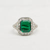 Platinum Emerald and Diamond Ring - McTeigue Since 1895