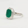 Platinum, Emerald and Diamond Ring - McTeigue Since 1895