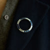 Sapphire and Diamond Circle Pin - McTeigue Since 1895