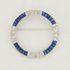 Sapphire and Diamond Circle Pin - McTeigue Since 1895