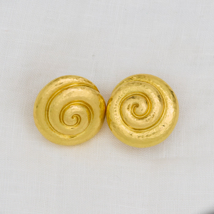 Spiral Hammered Earrings - McTeigue Since 1895