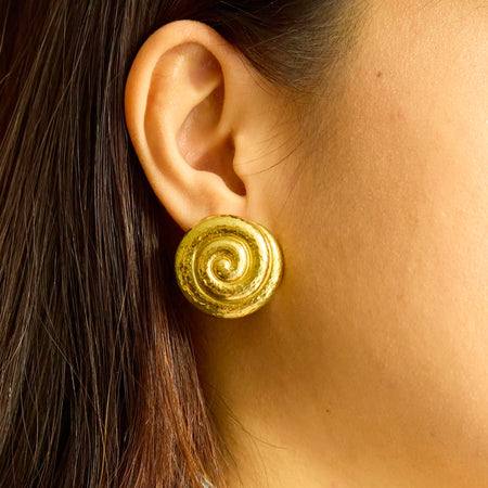 Spiral Hammered Earrings - McTeigue Since 1895