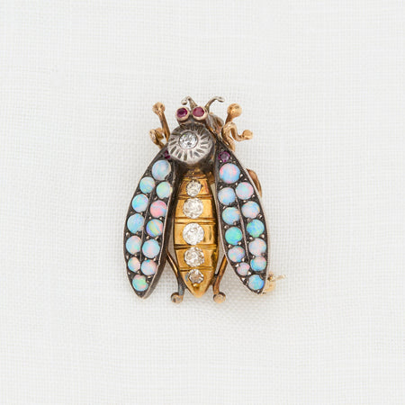 Sterling Silver and Yellow Gold Bee Brooch - McTeigue Since 1895