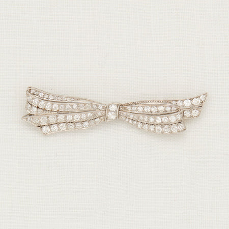 Tiffany Bow Diamond Pin - McTeigue Since 1895