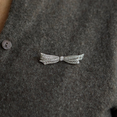 Tiffany & Co Diamond Bow Pin - McTeigue Since 1895